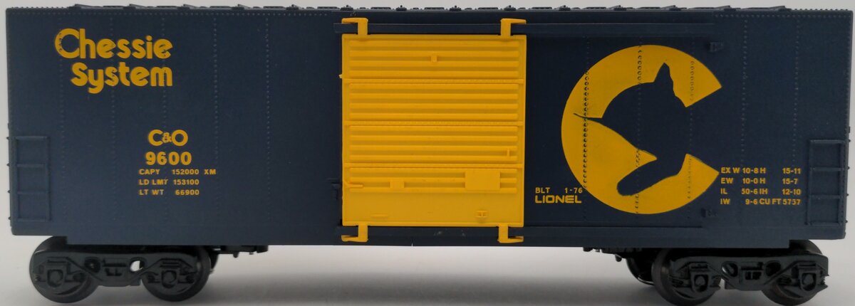 Lionel 6-9600 O Gauge Chessie Hi Cube Boxcar #9600 EX