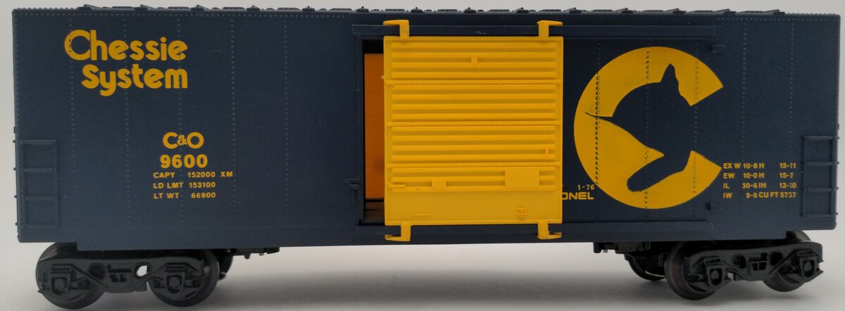 Lionel 6-9600 O Gauge Chessie Hi Cube Boxcar #9600 EX