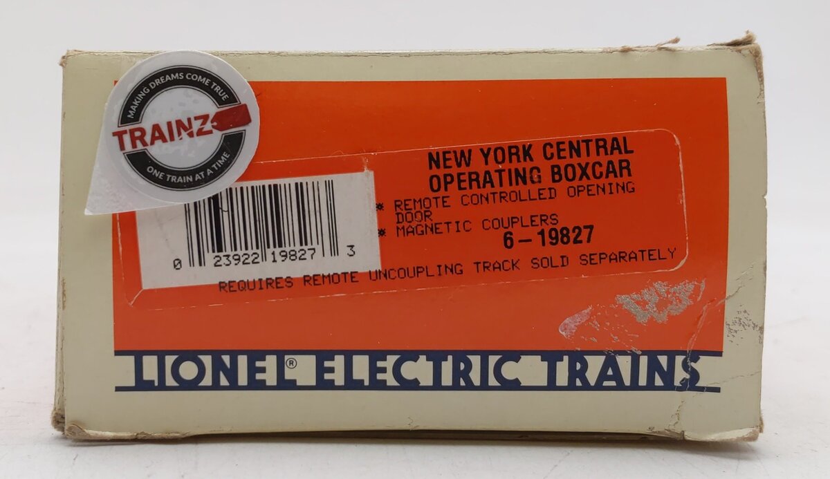 Lionel 6-19827 O Gauge New York Central Operating Box Car #19827 EX/Box