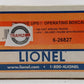 Lionel 6-26827 O Gauge UPS Archive Operating Boxcar #9237 EX/Box