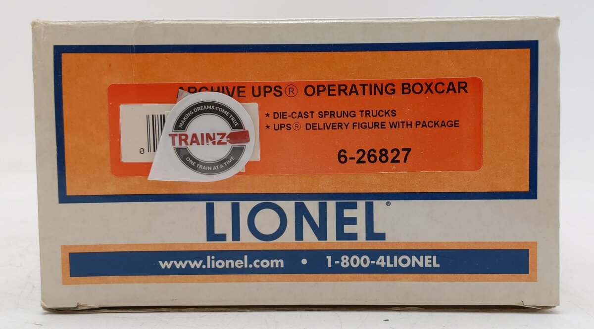 Lionel 6-26827 O Gauge UPS Archive Operating Boxcar #9237 EX/Box
