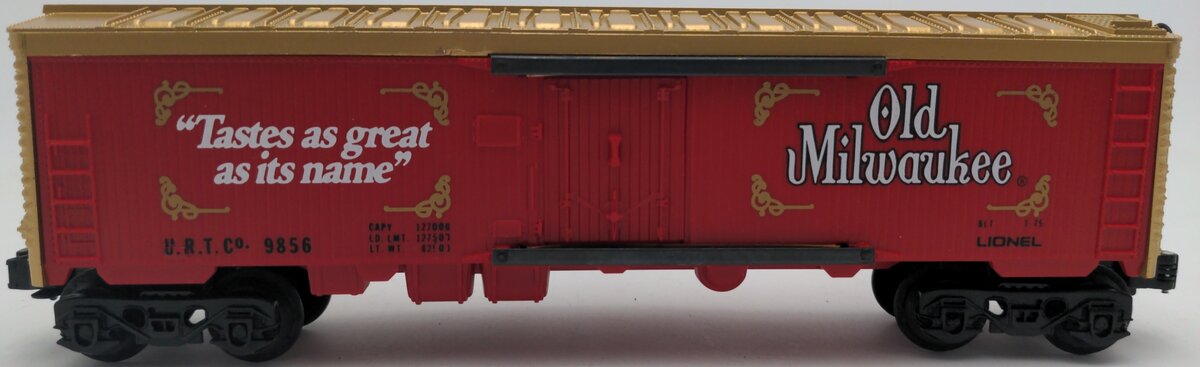 Lionel 6-9856 O Gauge Old Milwaukee Beer Billboard Reefer Car EX