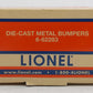 Lionel 6-62283 O and 0-27 Scale Die-Cast Metal Illuminated Bumpers (Box of 2) EX/Box