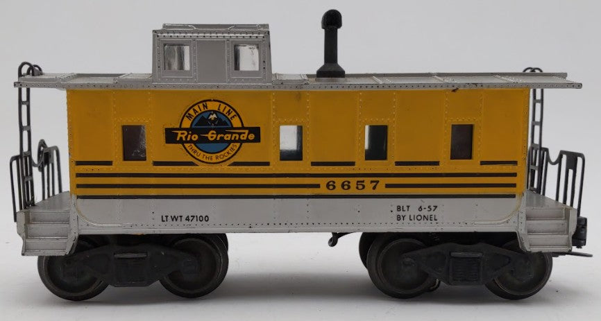 Lionel 6657 Vintage O Rio Grande Caboose VG