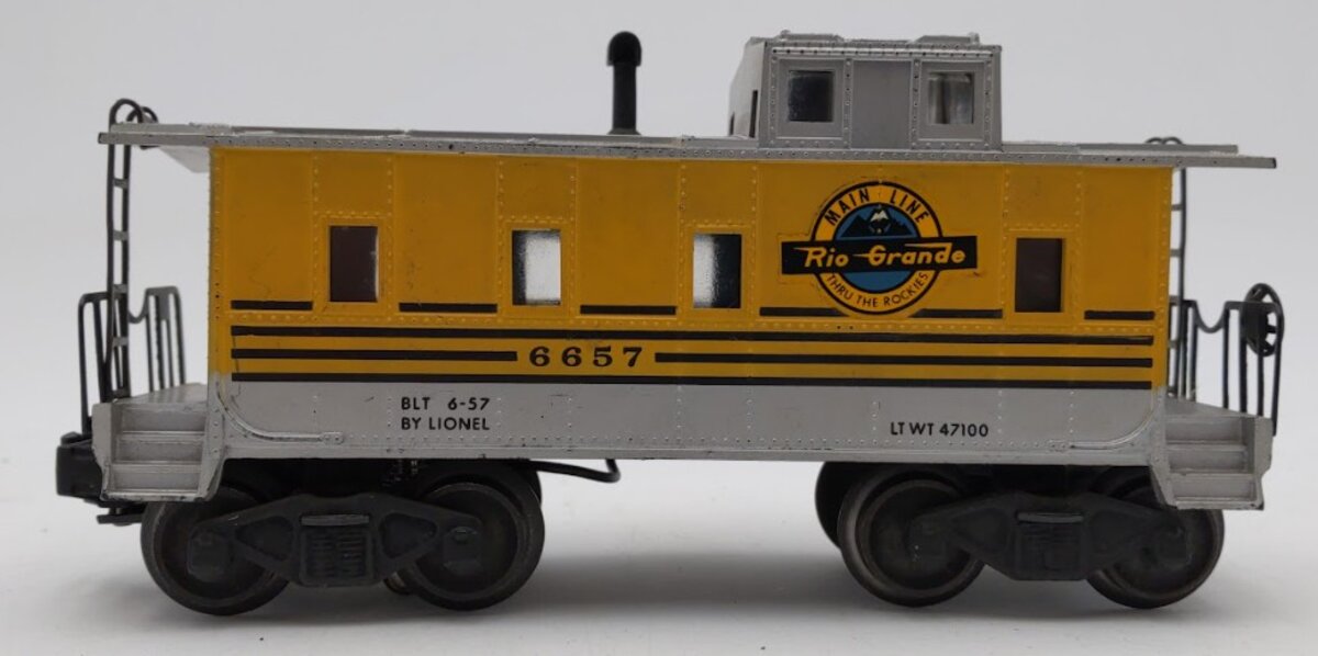 Lionel 6657 Vintage O Rio Grande Caboose VG