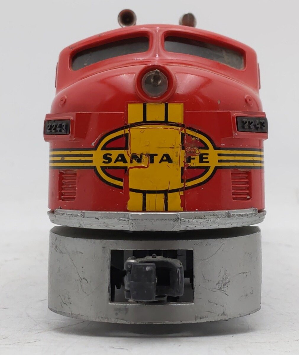 Lionel 2243P Vintage O Santa Fe EMD F-3 A Unit Powered Diesel Locomotive VG