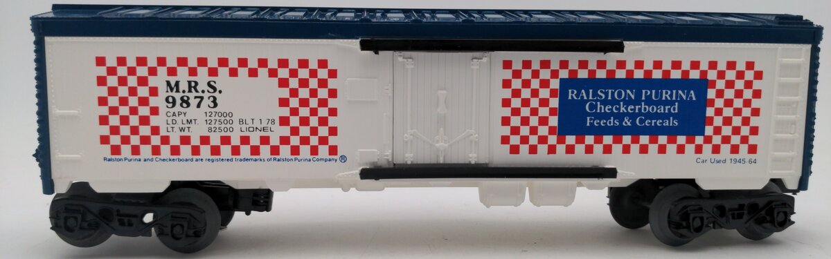Lionel 6-9873 O Gauge Ralston Purina Billboard Reefer Car #9873 EX