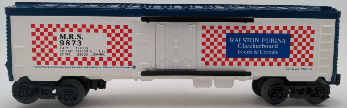 Lionel 6-9873 O Gauge Ralston Purina Billboard Reefer Car #9873 EX