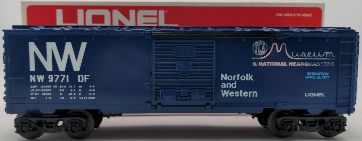 Lionel 6-9771 O Norfolk and Western Boxcar (TCA Version 1977) EX/Box