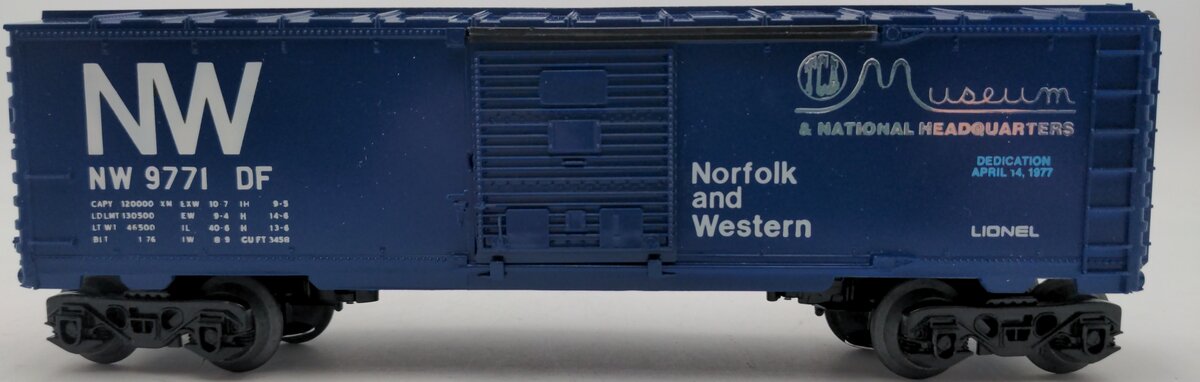 Lionel 6-9771 O Norfolk and Western Boxcar (TCA Version 1977) EX/Box