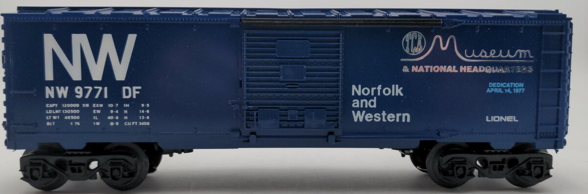 Lionel 6-9771 O Norfolk and Western Boxcar (TCA Version 1977) EX/Box