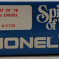 Lionel 6-1776 O Gauge Spirit of 76 U36B Powered Diesel Locomotive EX/Box