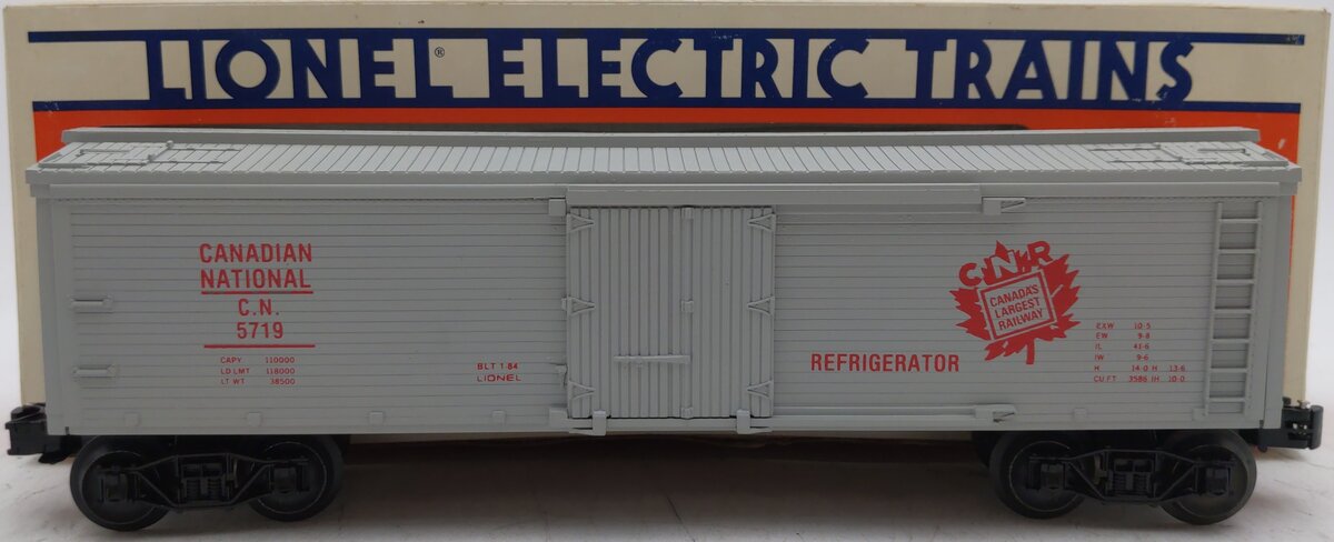 Lionel 6-5719 O Gauge Canadian National Woodside Reefer Car #5719 LN/Box
