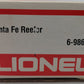 Lionel 6-9869 O Gauge Santa Fe Reefer Car LN/Box