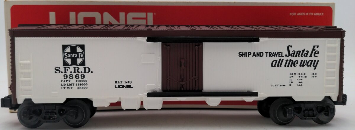 Lionel 6-9869 O Gauge Santa Fe Reefer Car LN/Box