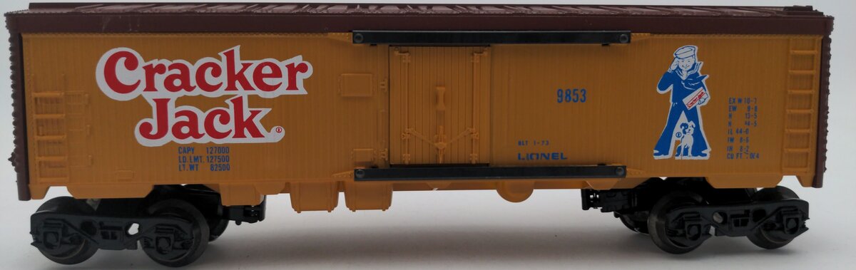 Lionel 6-9853 O Gauge Cracker Jack Billboard Reefer Car (Caramel) EX
