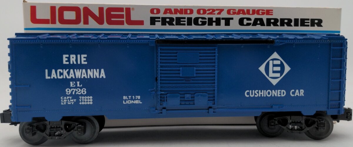 Lionel 6-9726 O Gauge Erie Lackawanna Box Car EX/Box