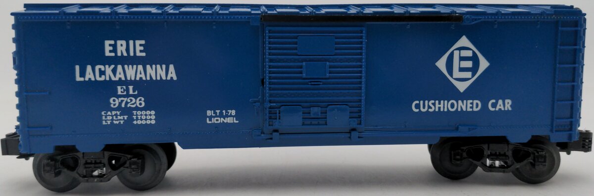 Lionel 6-9726 O Gauge Erie Lackawanna Box Car EX/Box