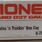 Lionel 6-7803 O Gauge Trains 'n Truckin' Boxcar LN/Box