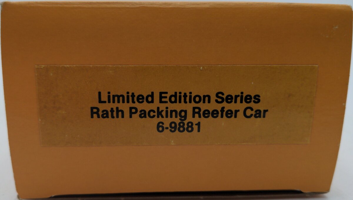 Lionel 6-9881 O Gauge Rath Packing Refrigerator Car LN/Box
