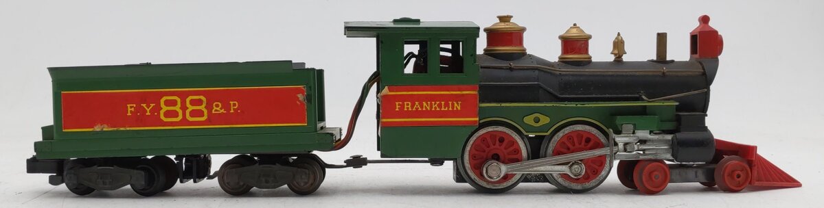 American Flyer 21088 Vintage S FY&P 4-4-0 Franklin Steam Locomotive & Tender #88 VG
