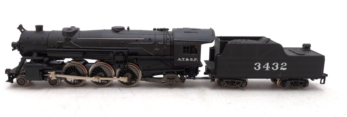AHM 5088-B HO A.T.&S.F. 4-6-2 Light Pacific Steam Locomotive w/Tender #3432 EX