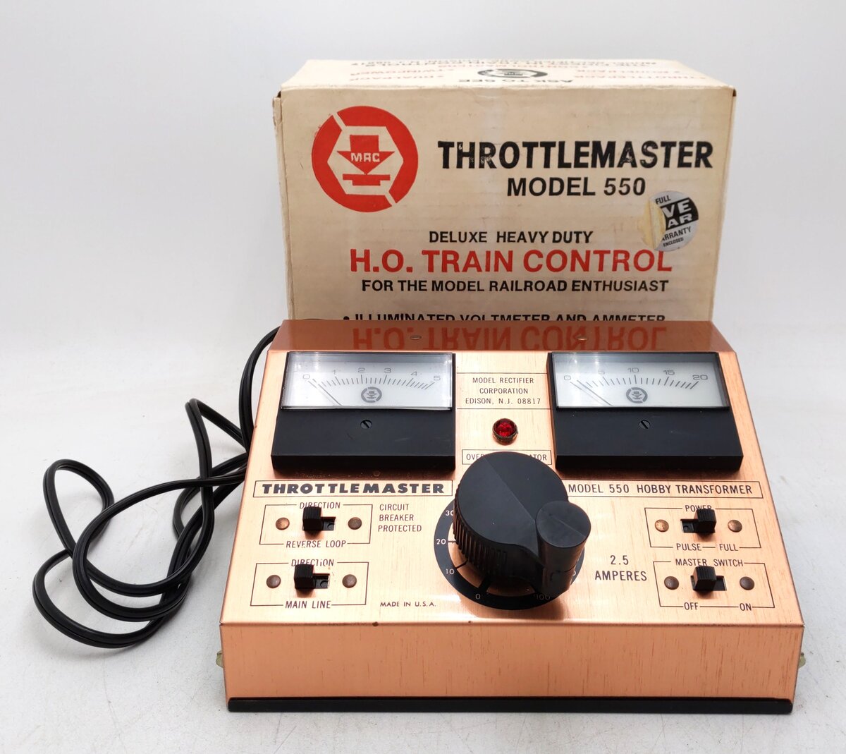 MRC 550 HO Powerpack with Dual Meters EX/Box