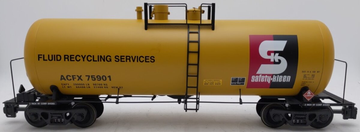 USA Trains R15260 G Safety Kleen ACFX 42' Modern Tank Car #75901(Metal Wheels) EX/Box