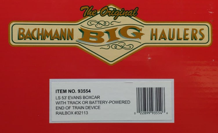 Bachmann 93554 Railbox 53' Evans Boxcar #32113 with Flashing EOT (Metal Wheels)
