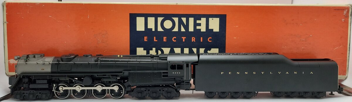 Lionel 6-18010 O PRR 6-8-6 Turbine Steam Locomotive & Tender with RS #6200 EX/Box