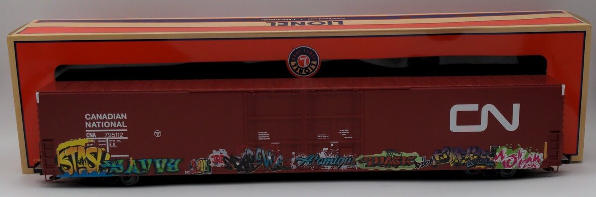 Lionel 2226390 SURCHARGE O 86' 4-Door Hi-Cube Boxcar CN/graffiti #795112 EX/Box