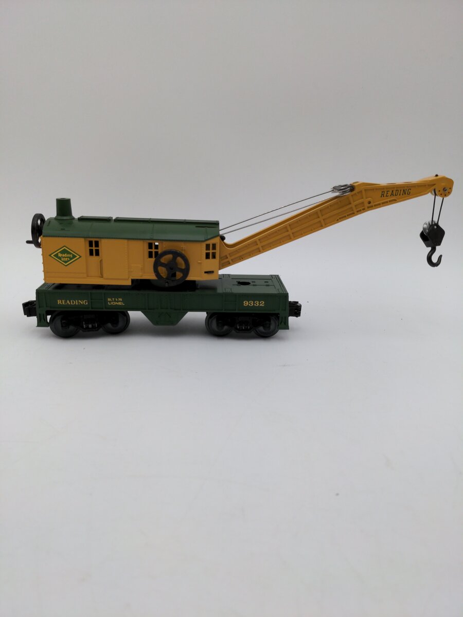 Lionel 6-9332 O Scale Reading 8 Wheel Crane Car EX/Box