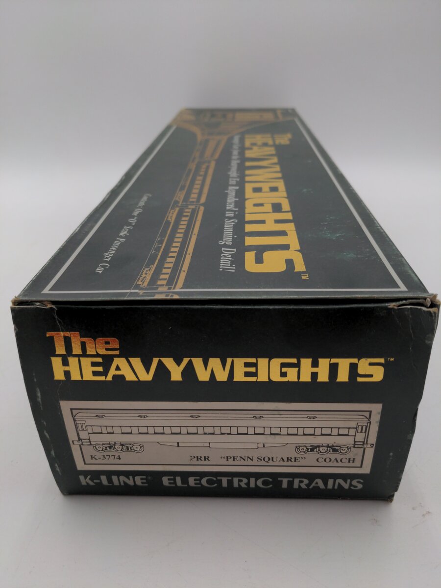 K-Line K-3774 O Gauge Pennsylvania "Penn Square" 18" Heavyweight Coach Car #3774 EX/Box