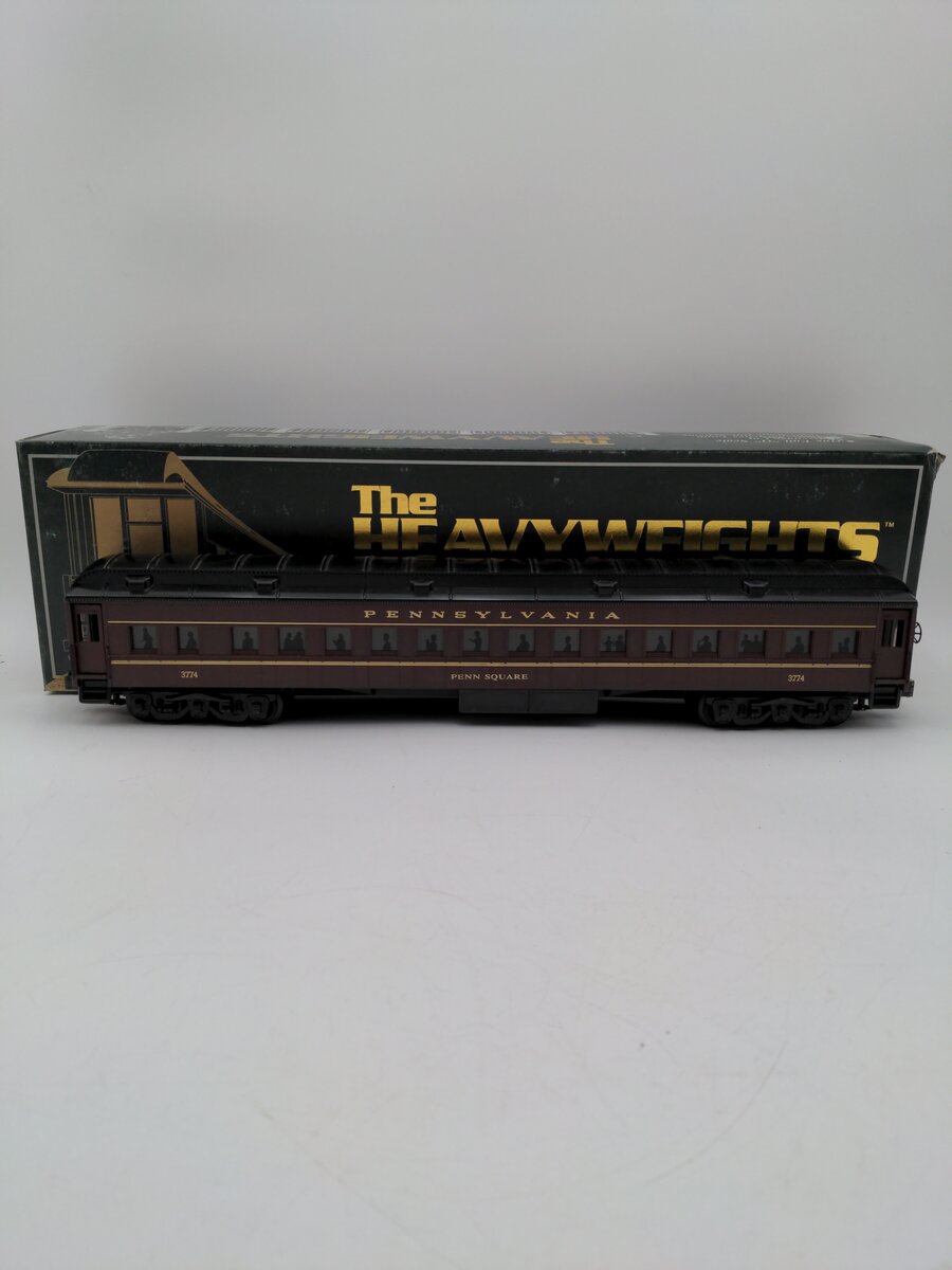 K-Line K-3774 O Gauge Pennsylvania "Penn Square" 18" Heavyweight Coach Car #3774 EX/Box
