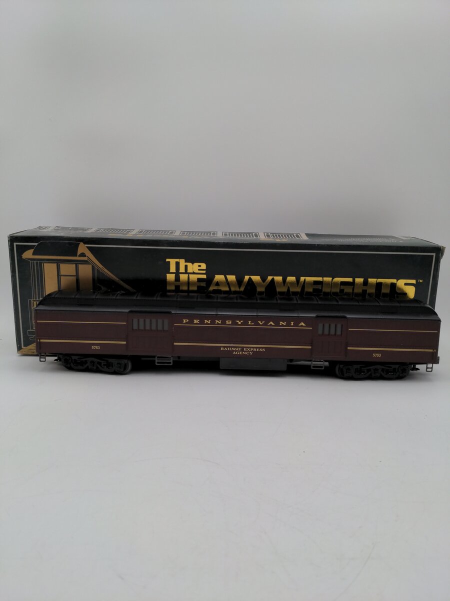 K-Line K-5753 O Gauge Pennsylvania "REA" 18" Heavyweight Baggage Car #5753 VG/Box