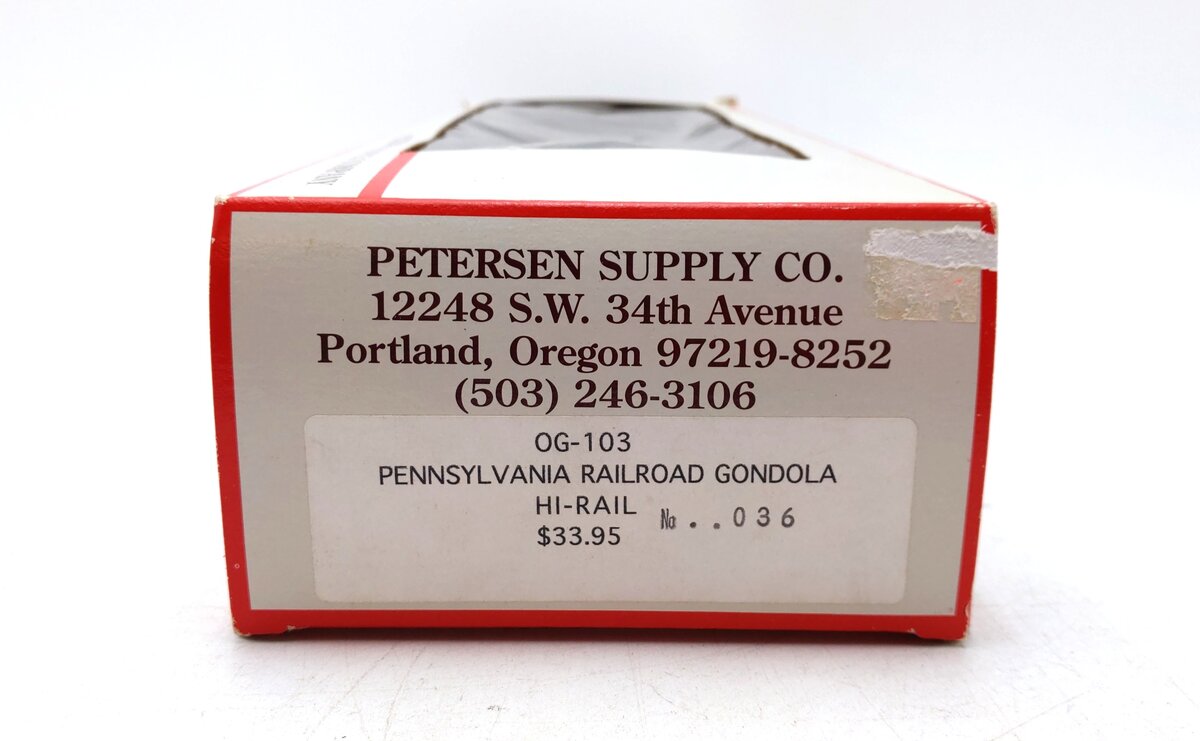 Petersen OG-103 O Gauge Pensylvania Railroad Gondola # 374036 LN/Box