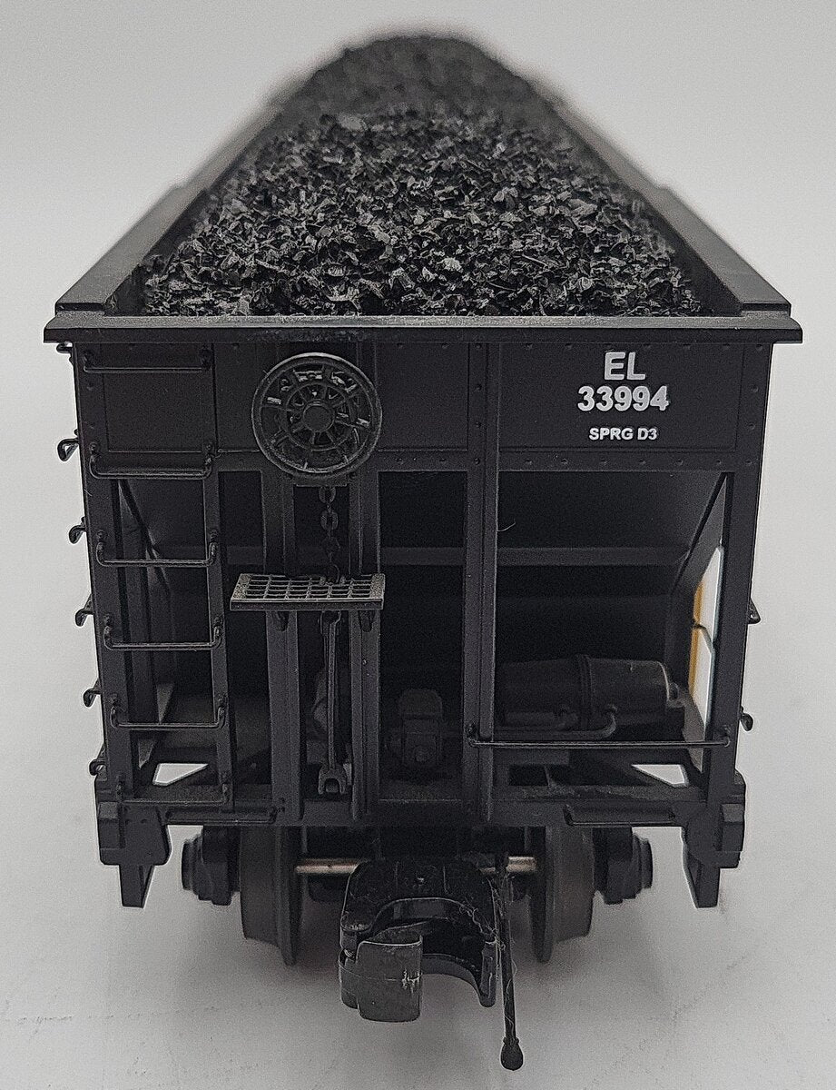MTH 20-97582 O Gauge Erie Lackawanna 4-Bay Hopper Car #33994 with Coal Load LN/Box