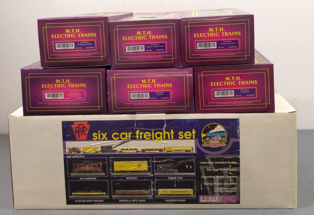 MTH 20-90005 O Pennsylvania Premier Freight Car Set (Set of 6) EX/Box