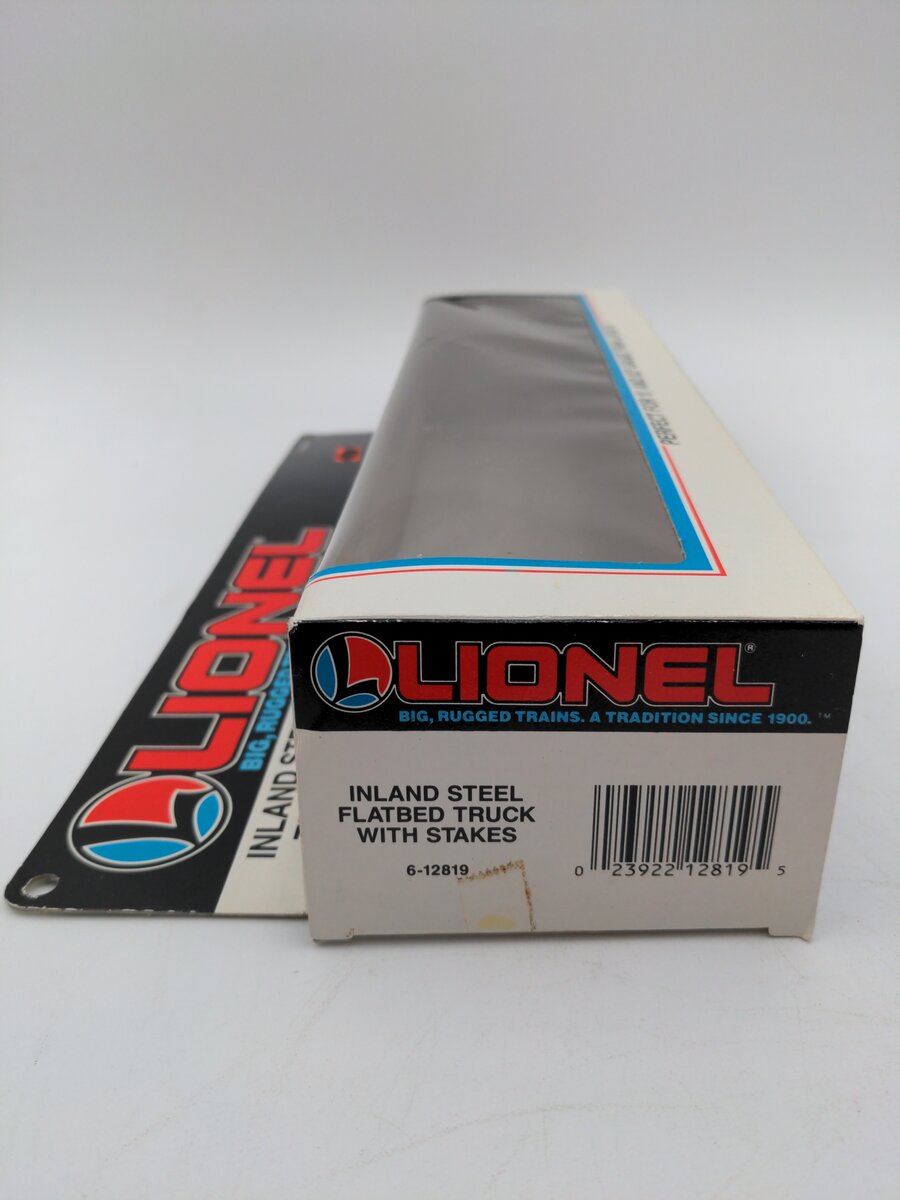 Lionel 6-12819 O Gauge Inland Steel Flatbed Tractor Trailer W/Stakes #12819 EX/Box