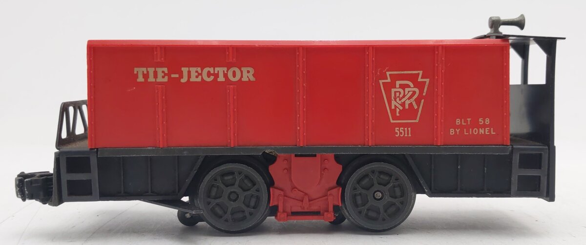 Lionel 55 Vintage O Gauge Postwar Pennsylvania Railroad Operating Tie-Jector Car VG