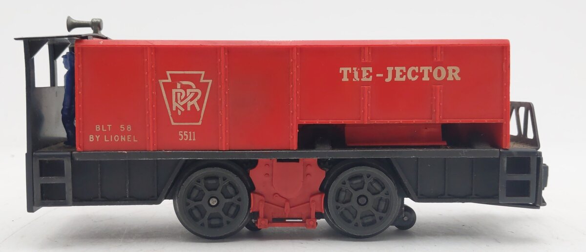 Lionel 55 Vintage O Gauge Postwar Pennsylvania Railroad Operating Tie-Jector Car VG