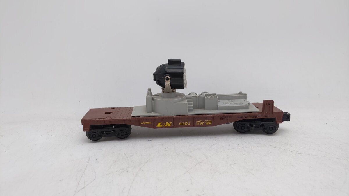 Lionel 6-9302 O Gauge Louisville & Nashville Operating Searchlight Car LN