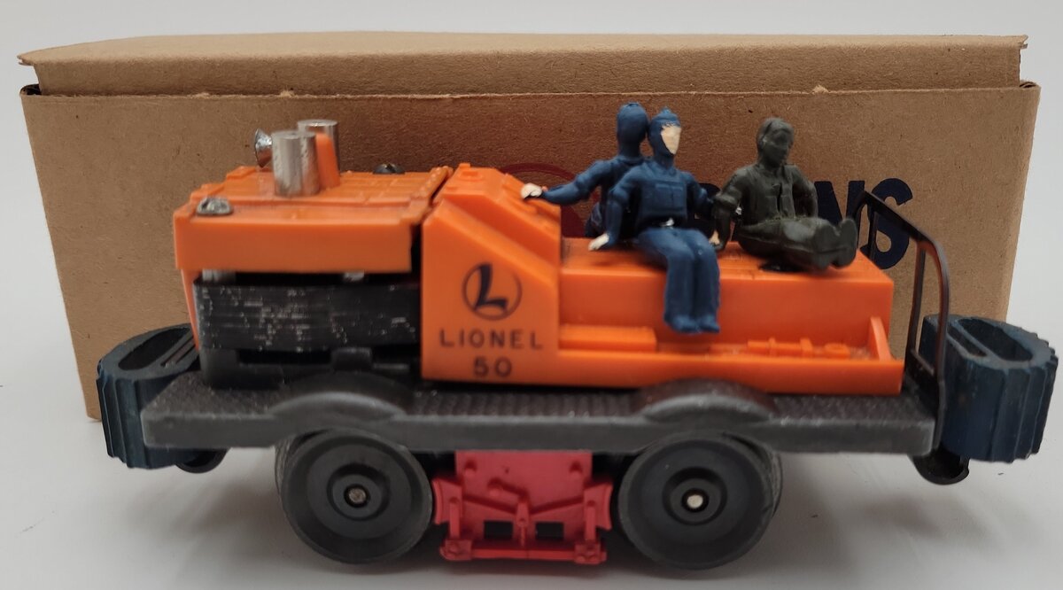 Lionel 50 Vintage O Gauge Postwar Motorized Gang Car w/3 Figures VG