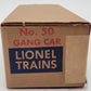 Lionel 50 Vintage O Gauge Postwar Motorized Gang Car w/3 Figures VG