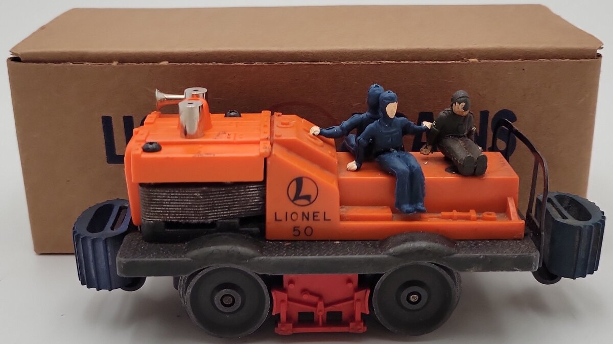 Lionel 50 Vintage O Gauge Postwar Motorized Gang Car w/3 Figures VG