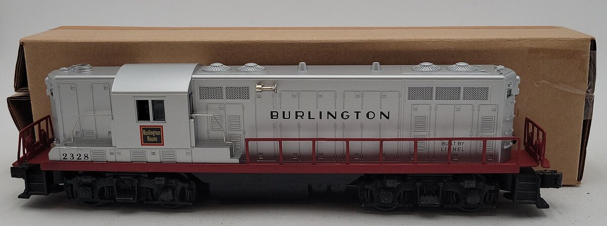 Lionel 2328 Vintage O Burlington GP-7 Powered EMD Diesel Locomotive VG/Box