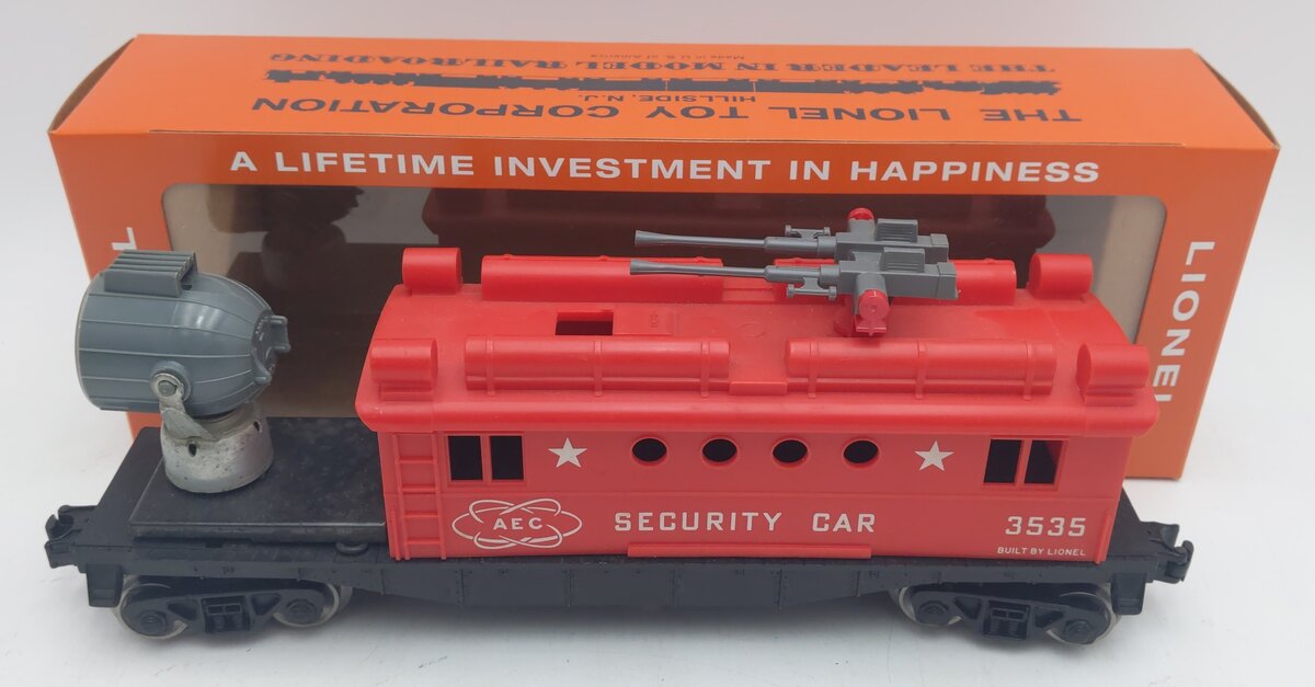 Lionel 3535 Vintage O AEC Security Car with Operating Searchlight VG/Box