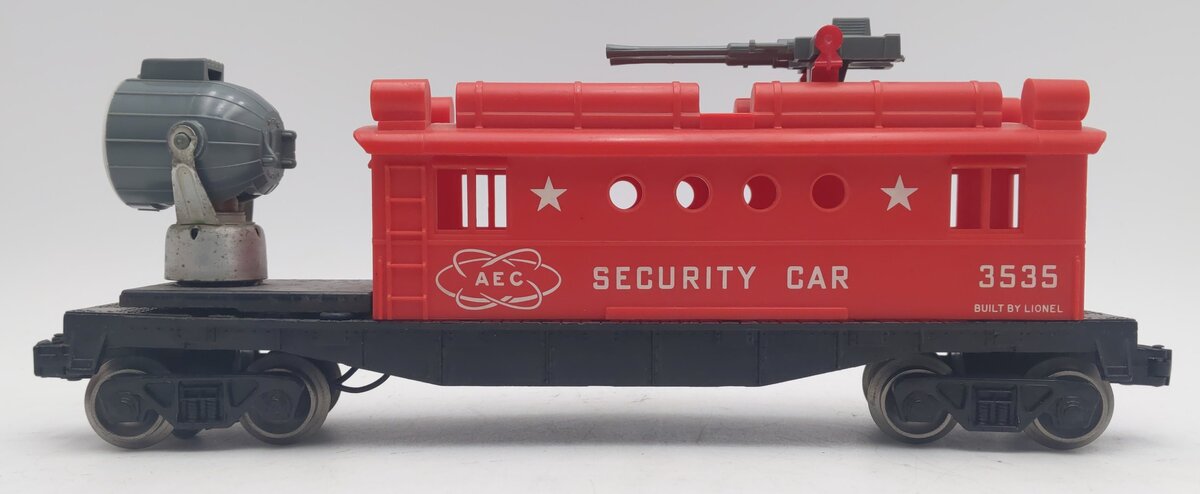 Lionel 3535 Vintage O AEC Security Car with Operating Searchlight VG/Box