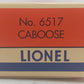 Lionel 6517 O-Gauge Lionel Lines Illuminated Underscored Bay Window Caboose EX/Box