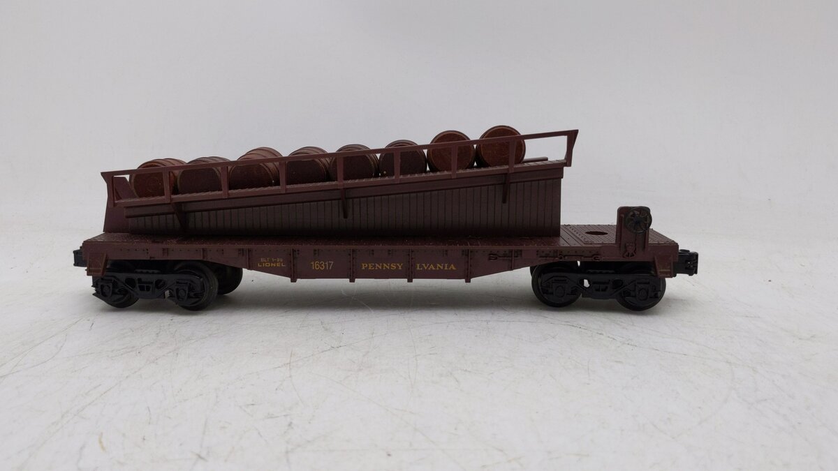 Lionel 6-16317 O Gauge Pennsylvania Barrel Ramp Car #16317 EX